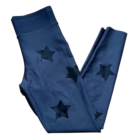 Ultracor Lux Matte Black Shining STars Knockout Print Legging Size Medium - Picture 1 of 11
